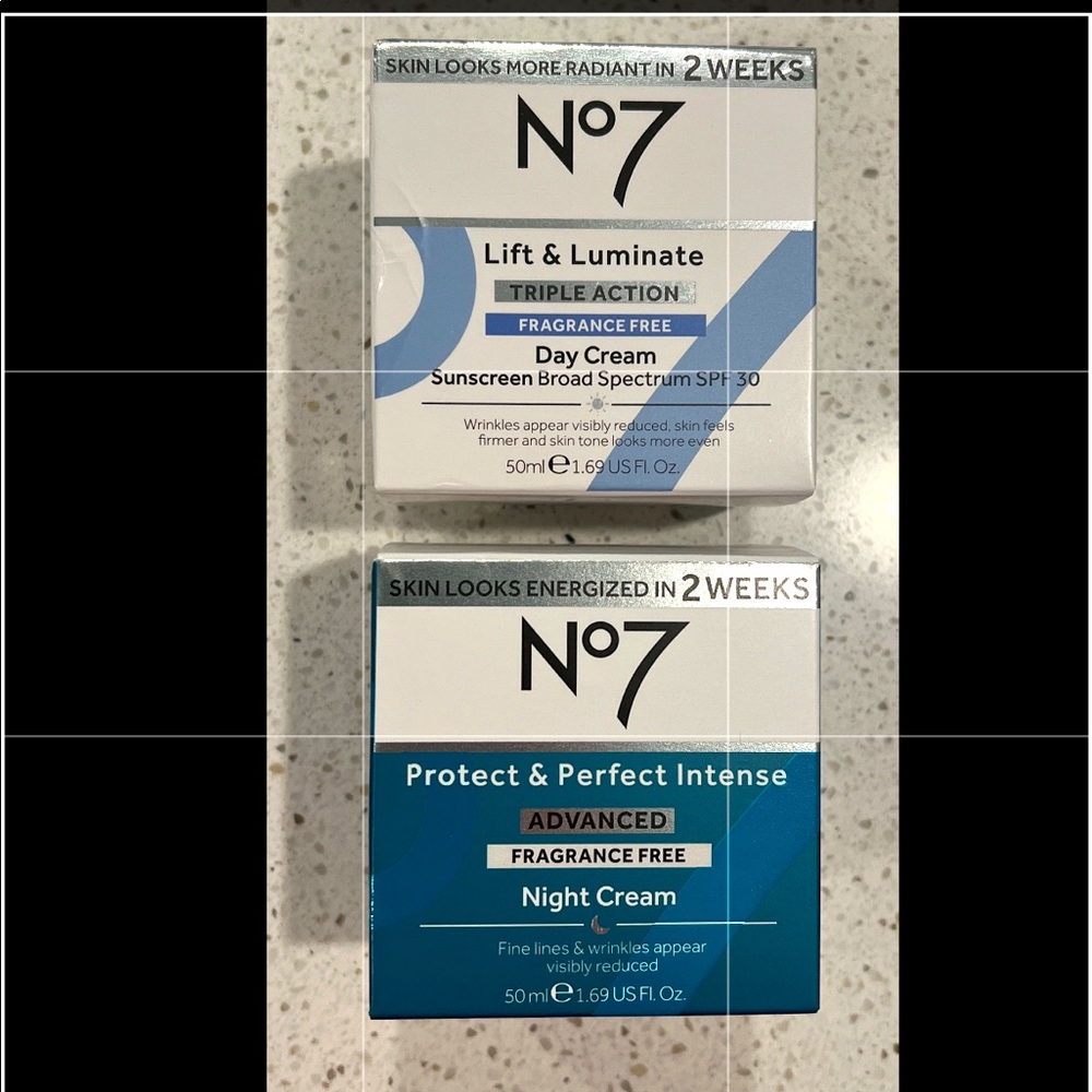 Set N 7 Lift & Luminate Day Cream SPF 30, Protect & Perfect night cream